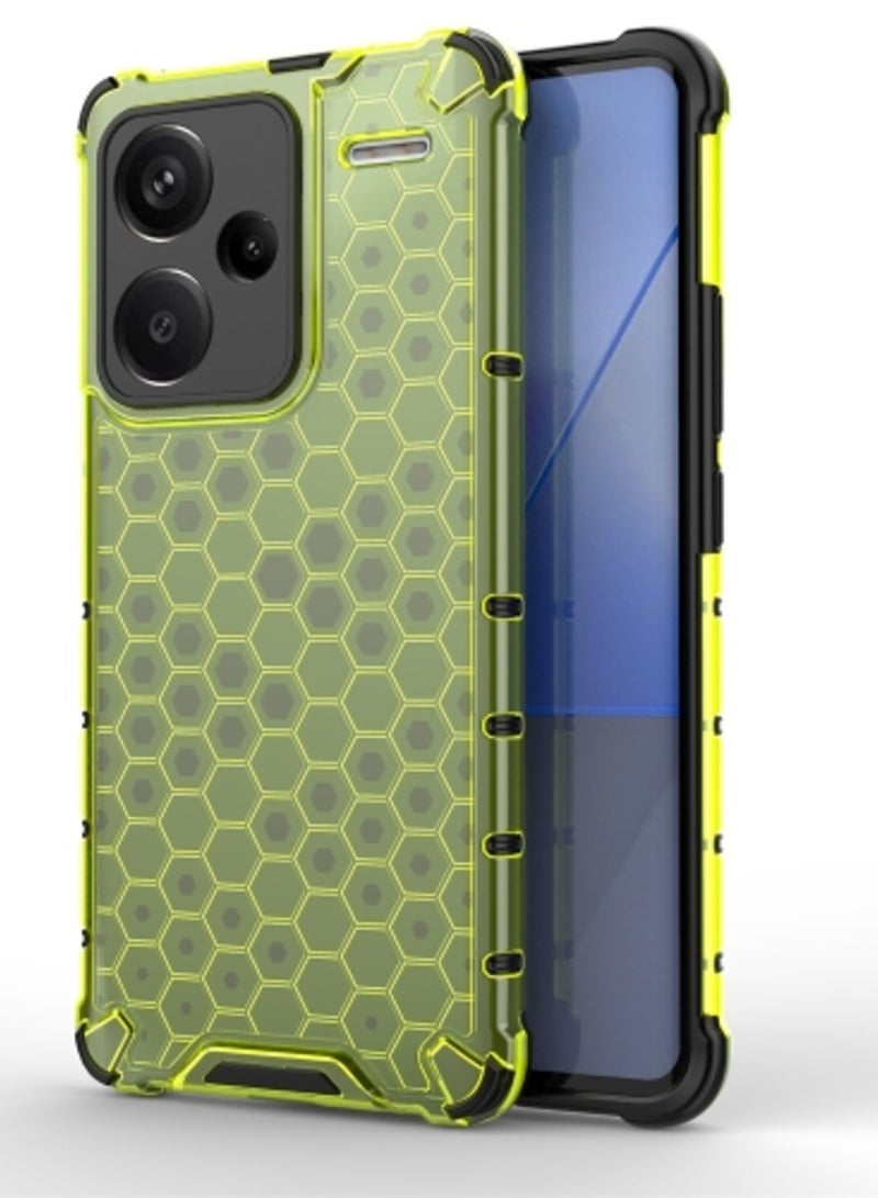 Case for Redmi Note 13 Pro Plus Shockproof Honeycomb Phone Case Green - Image 1
